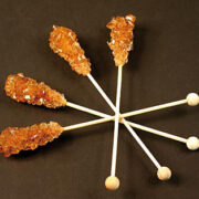 Kandis-Sticks – cukier kryształowy na patyczkach, kolor brązowy, 100 szt., 1 kg