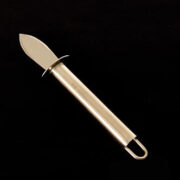 Nóż do ostryg, uchwyt ze stali szlachetnej + ochraniacz na palec, krótkie ostrze, dł. 18 cm, 2 szt.
