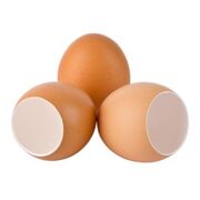 Puste wytłoczki jajek do nadziewania, brązowe, naturalny kolor, 120 szt.
