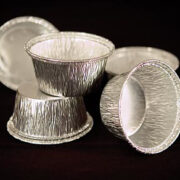 Jednorazowe miseczki aluminiowe, ø 80 mm, wys. 34 mm (Alcun 46100/535336), 100 szt.