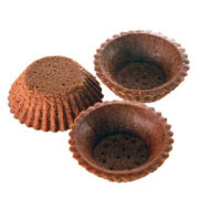 Tartaletki deserowe, okrągłe, ø 6 cm, ciemne, ciasto kruche z czekoladą, 210 szt.