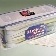 Frischebox Lock & Lock – pudełko zachwujące świerzość, 2,0 l, prostokątne, 279 x 116 x 102 mm, z kratką do obciekania wody, 1 szt.