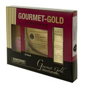 Gold Gourmet – zestaw startowy zawierający 6 złotych płatów + 1 dozownik + 1 pędzelek do złocenia, zestaw