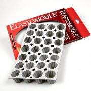deBUYER Forma do pieczenia Elastomoule, 28 mini ciasteczek Bordelaise, ø 35 mm, wys. 35 mm, 17,6 x 30 cm, 1 szt.