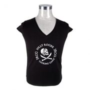 JRCG – Girlie T – Shirt, czarny z białym logo, rozm. M, 1 szt.