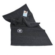 JRCG – Ręcznik, mały, czarny z białym logo, 1 szt.