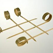 Bambusowe patyczki do szaszłyków, ze spiralnymi końcówkami, 18 cm, 50 szt.