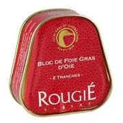 Wątróbka z gęsi w bloku, trapez, 98% foie gras, Rougie, 75g