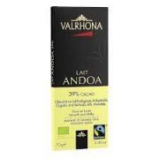Valrhona Andoa Lactée, pełnomleczna, tabliczka, 39% kakao, organiczne, 70 g