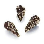 Mini rożki – wafelki, słodkie, w polewie czekoladowej z kruszonką, ø 2,4 cm, dł. 7,5 cm, 198 szt.